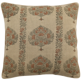 22x22 Mour Linen Blockprint Cushion Cover