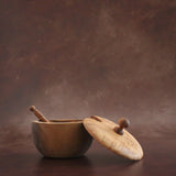 Olive Wood Sugar Bowl and Spoon