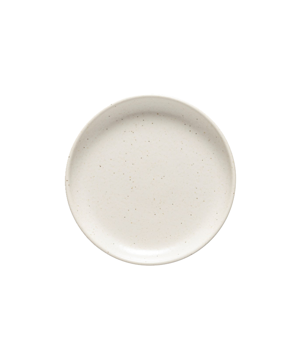 Vanilla stoneware salad plate with subtle speckled glaze