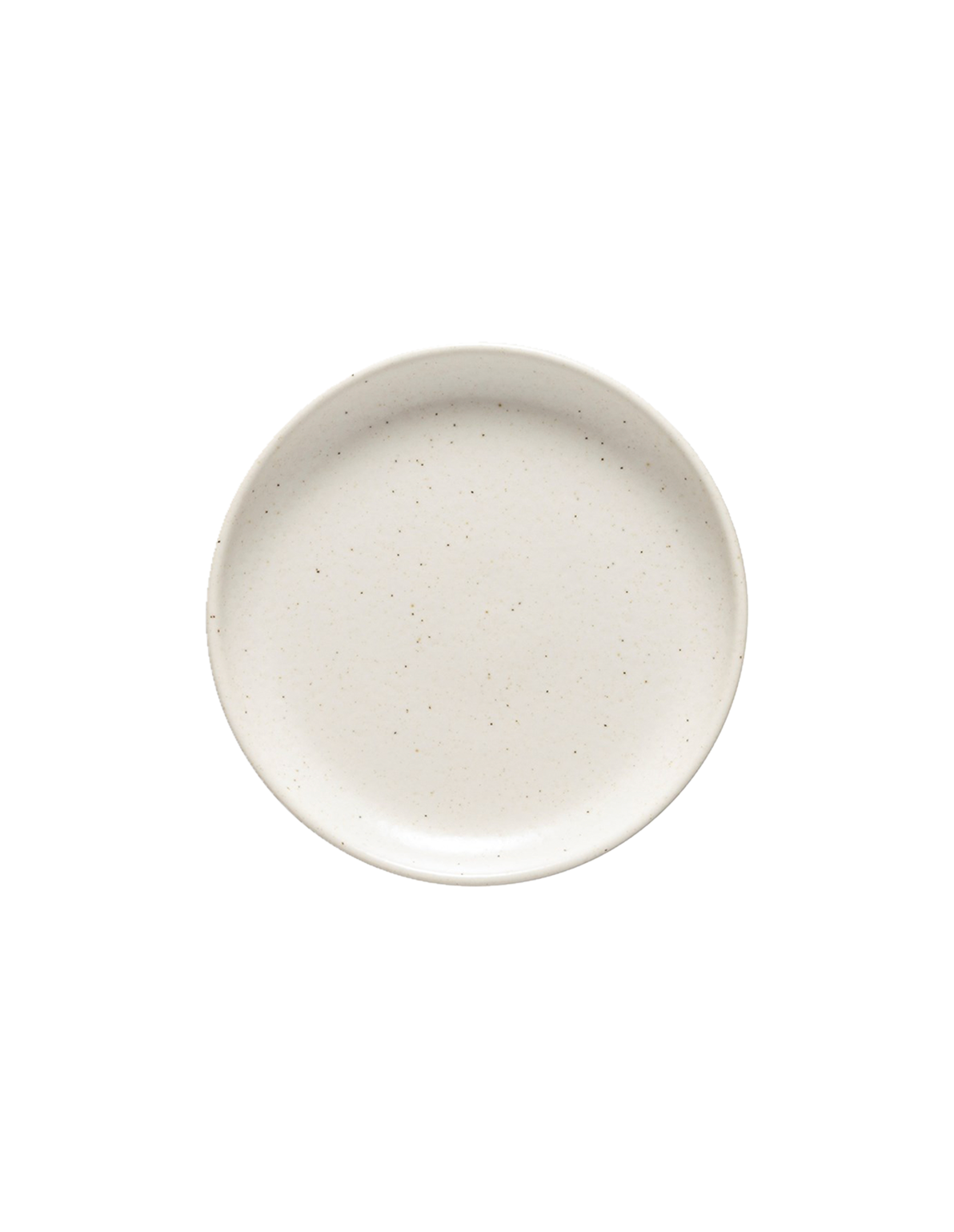 Vanilla stoneware salad plate with subtle speckled glaze
