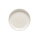 Vanilla stoneware salad plate with subtle speckled glaze