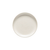 Small vanilla stoneware plate with speckled glaze