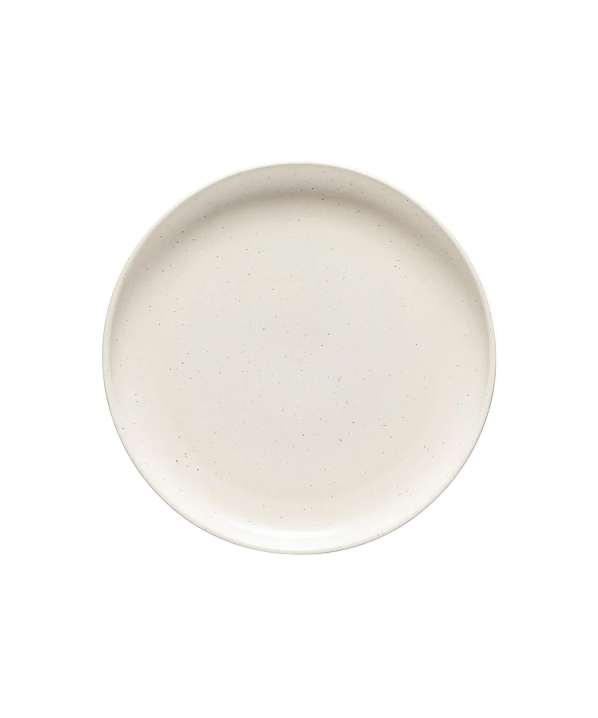 Vanilla speckled stoneware dinner plate with minimalist design