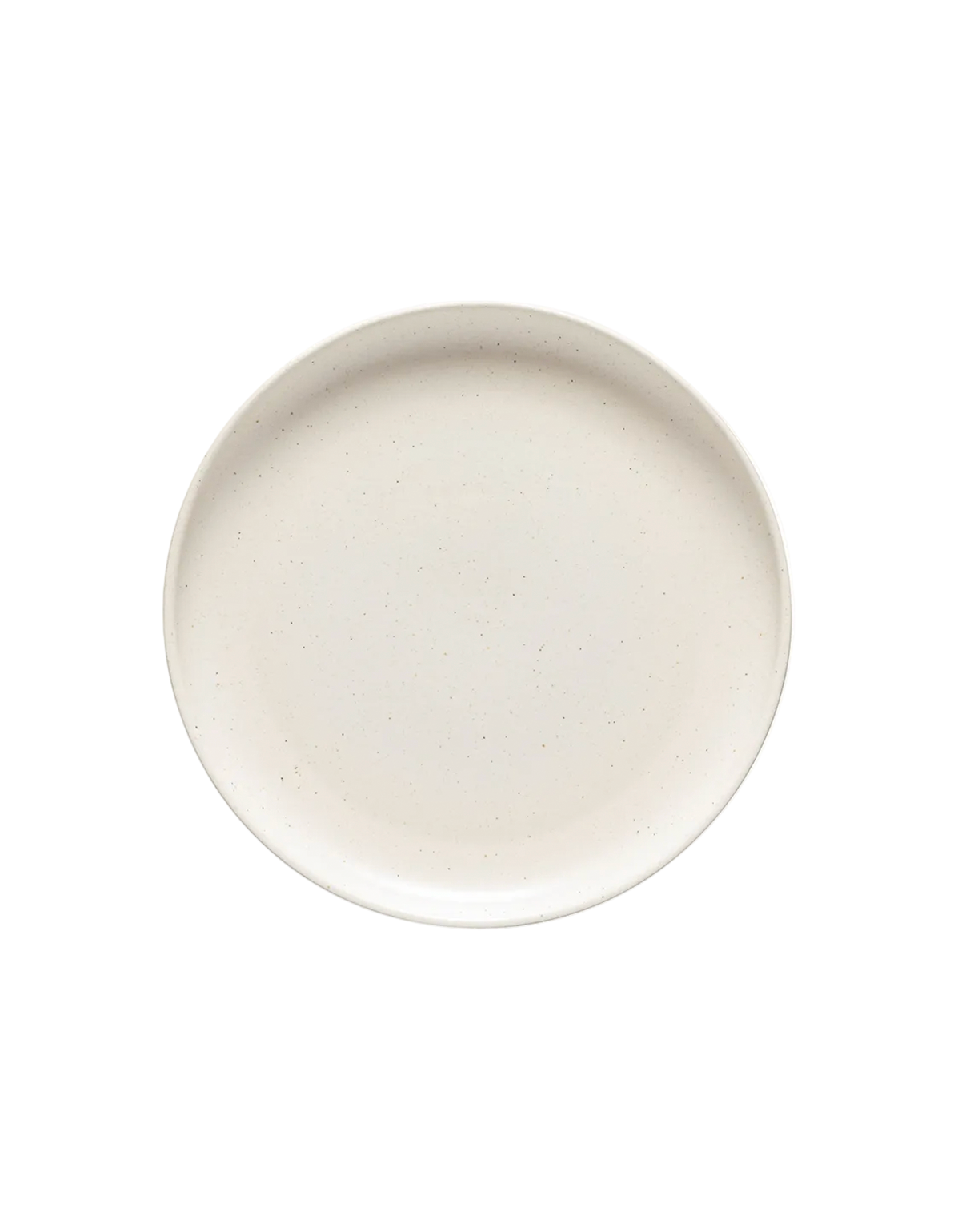 Vanilla speckled stoneware dinner plate with minimalist design