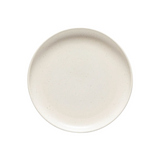 Vanilla speckled stoneware dinner plate with minimalist design