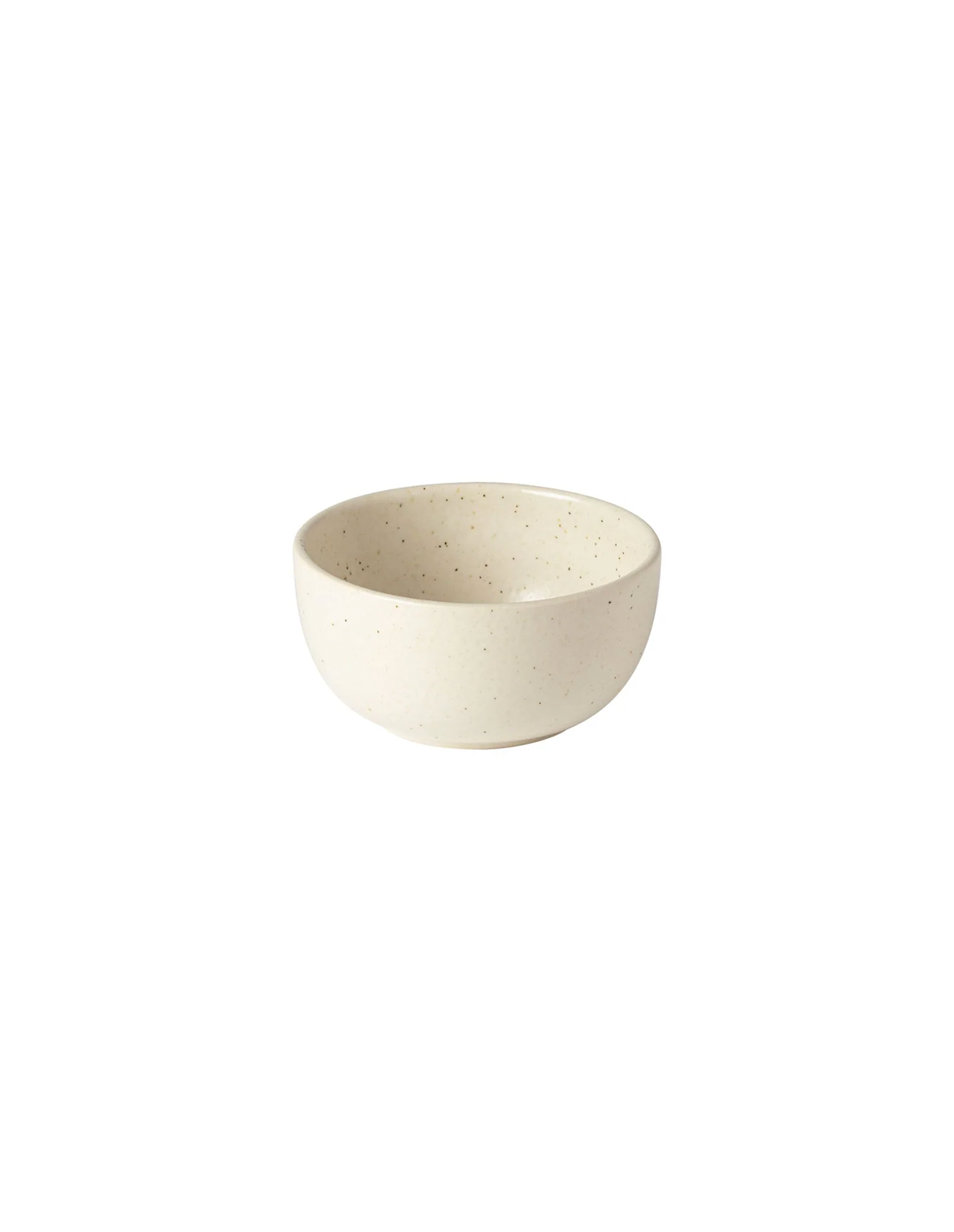 Small vanilla speckled stoneware fruit bowl