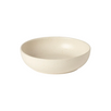 Vanilla stoneware pasta bowl with wide shallow form