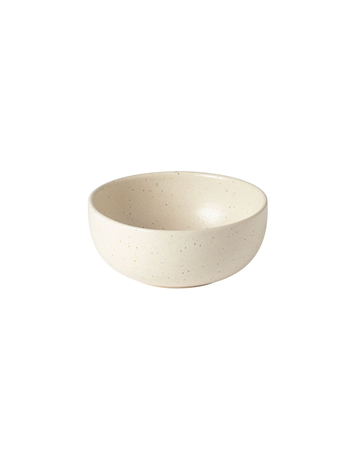 Vanilla speckled stoneware soup bowl with minimalist shape