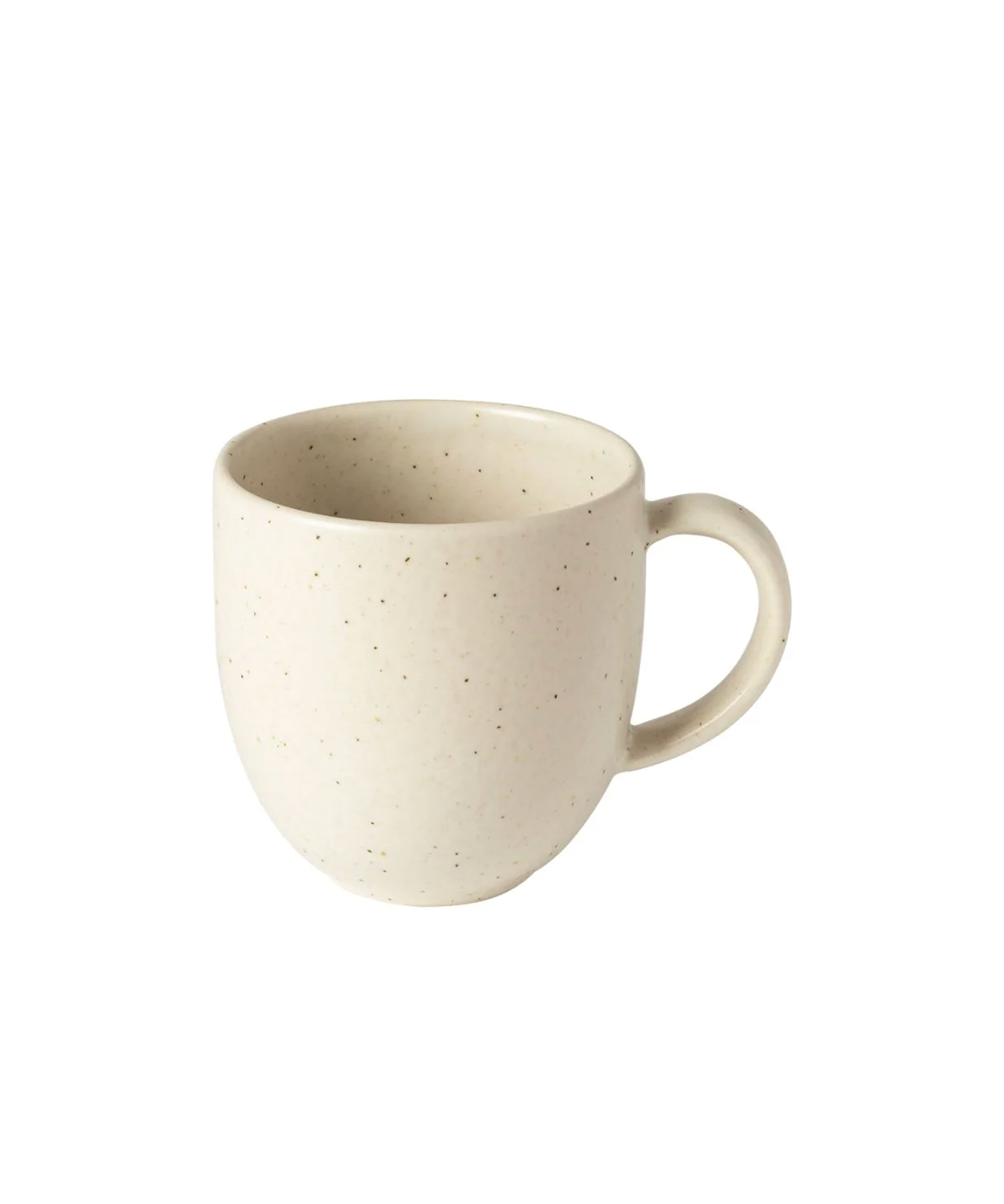 Vanilla speckled stoneware mug with minimalist shape