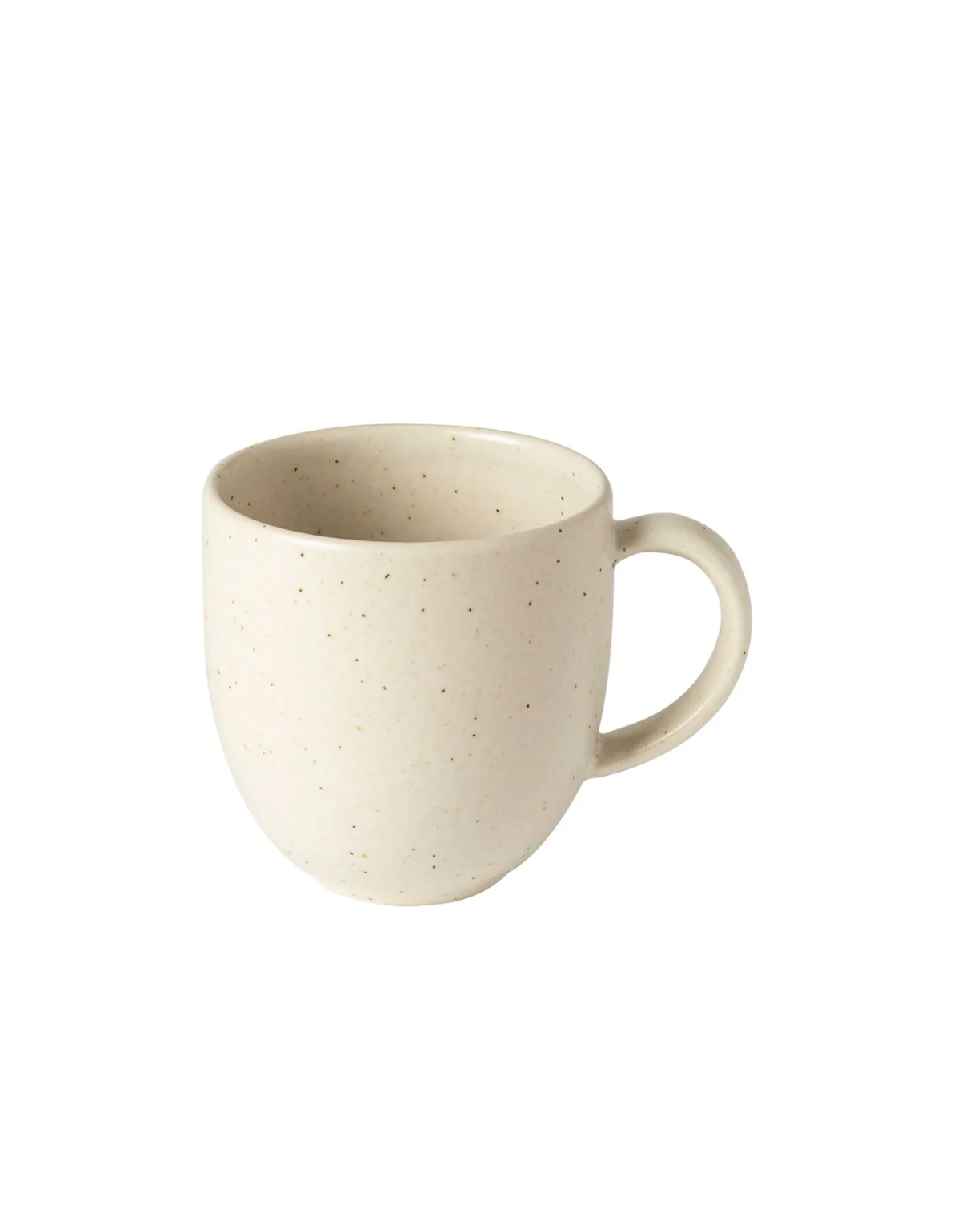 Vanilla speckled stoneware mug with minimalist shape