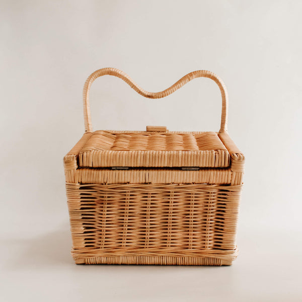 Somerset Hand Woven Wicker Picnic Basket