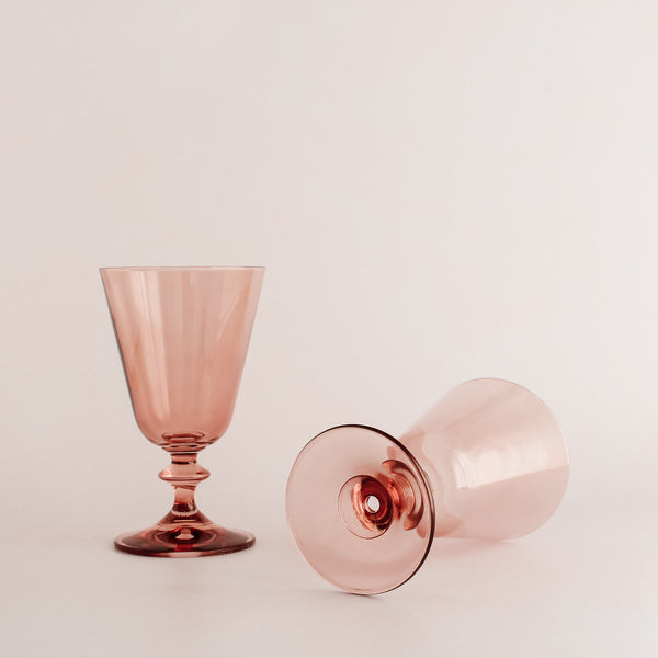 Rose Fluted White Wine Glass