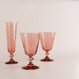 Rose Fluted White Wine Glass