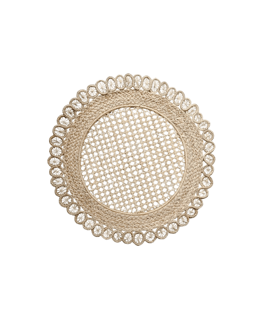 Lacey Handwoven Braided Placemat - Faire Living