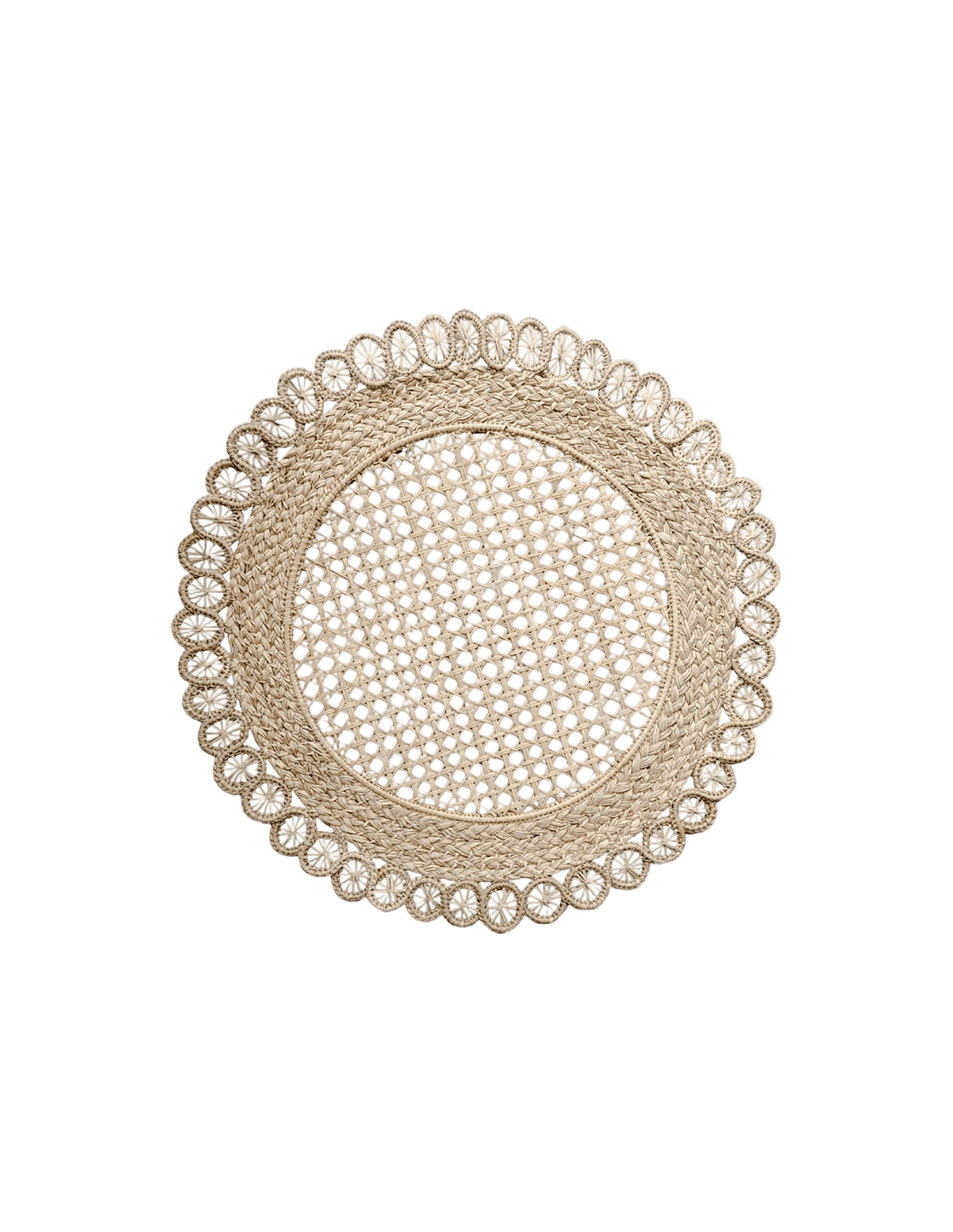 Lacey Handwoven Braided Placemat - Faire Living
