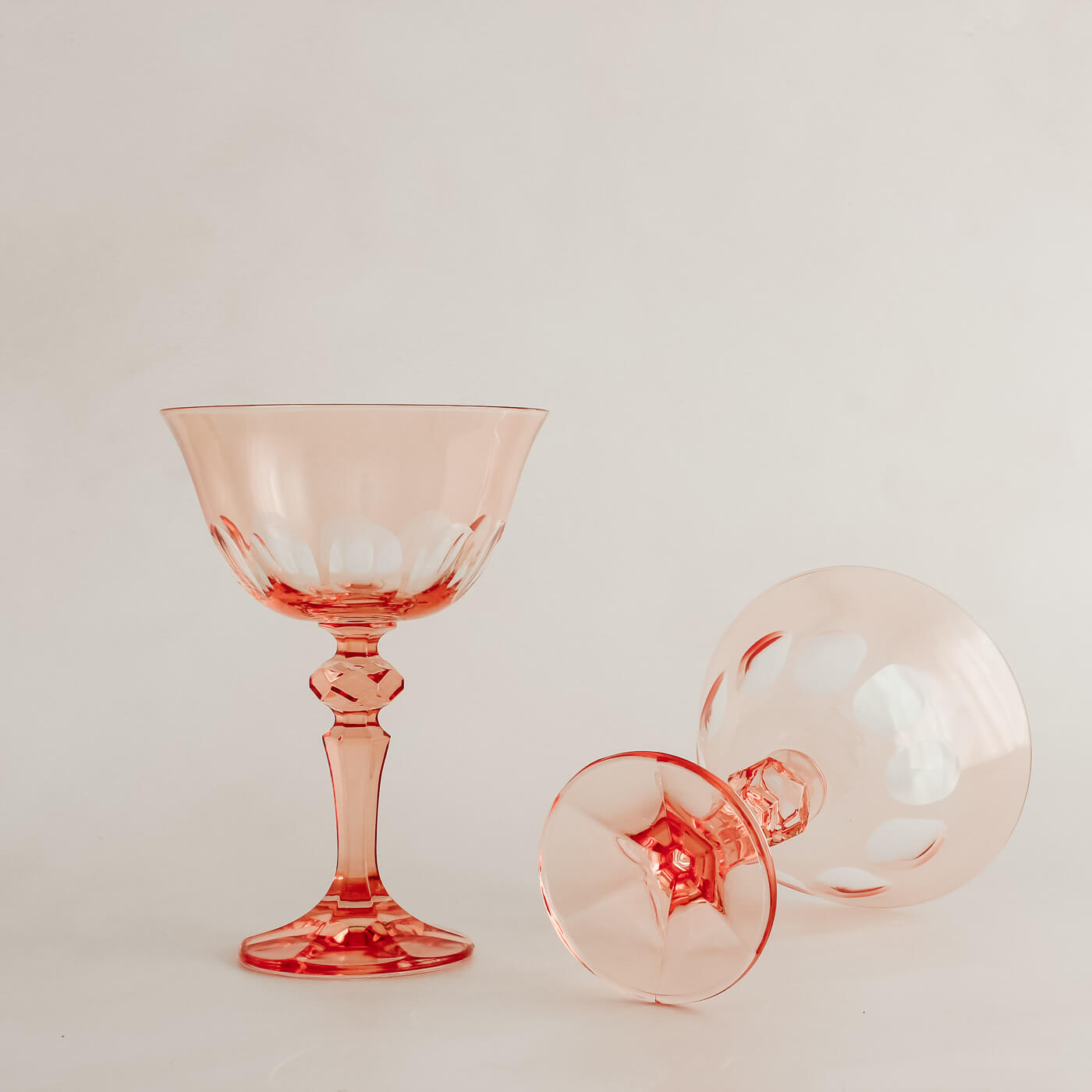 The Rialto Rose Turkish Glass Champagne Coupes