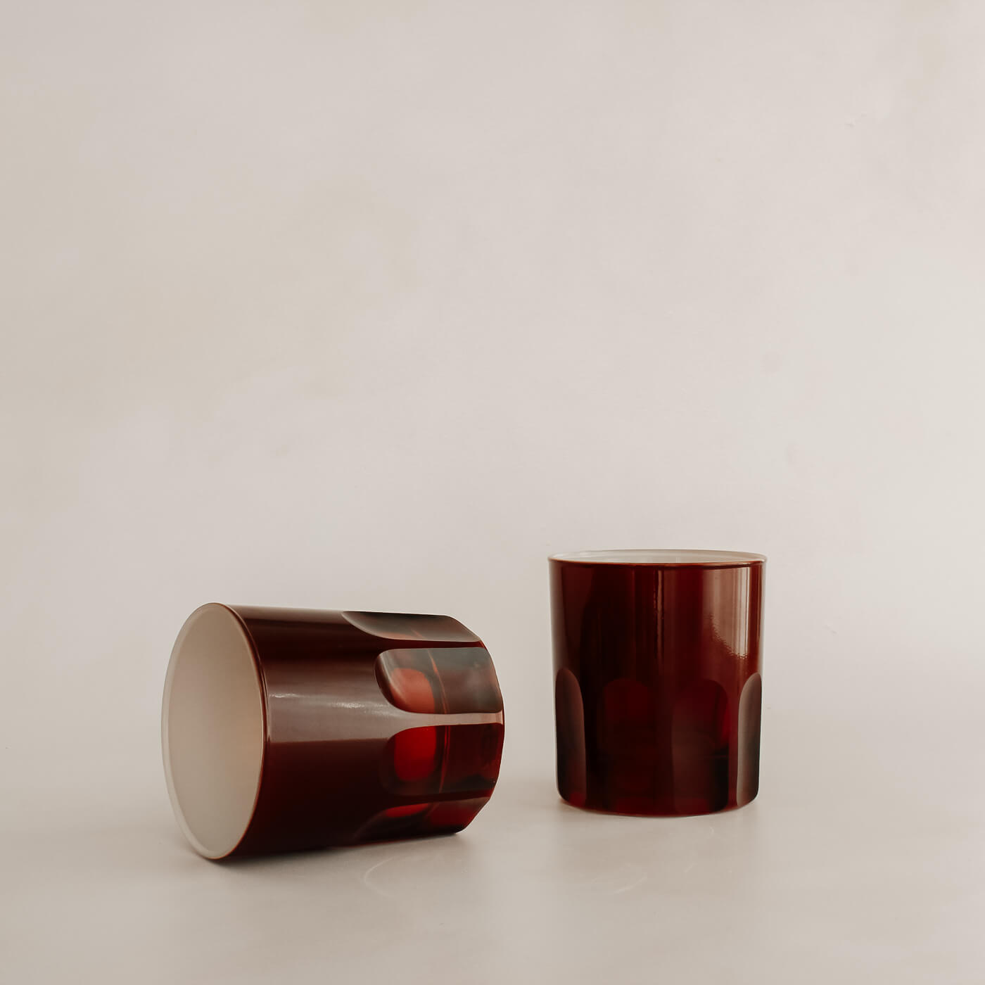 Aubergine Old Fashioned Glass Tumbler Set