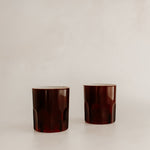 Aubergine Old Fashioned Glass Tumbler Set