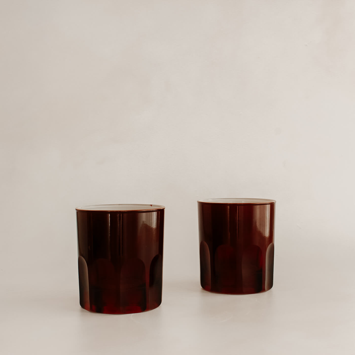 Aubergine Old Fashioned Glass Tumbler Set