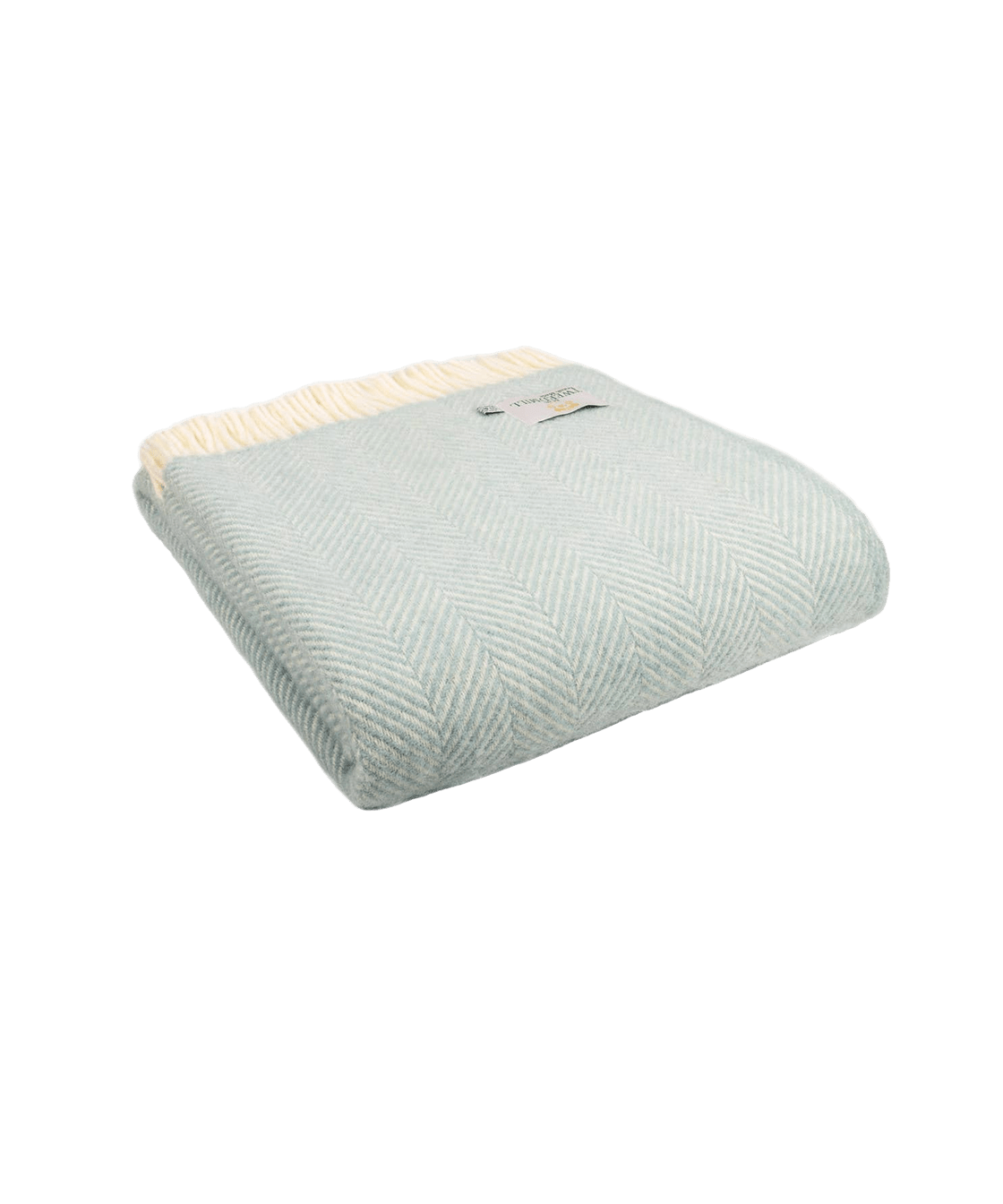 Duck Egg Blue Pure Scottish Wool Throw - Faire Living