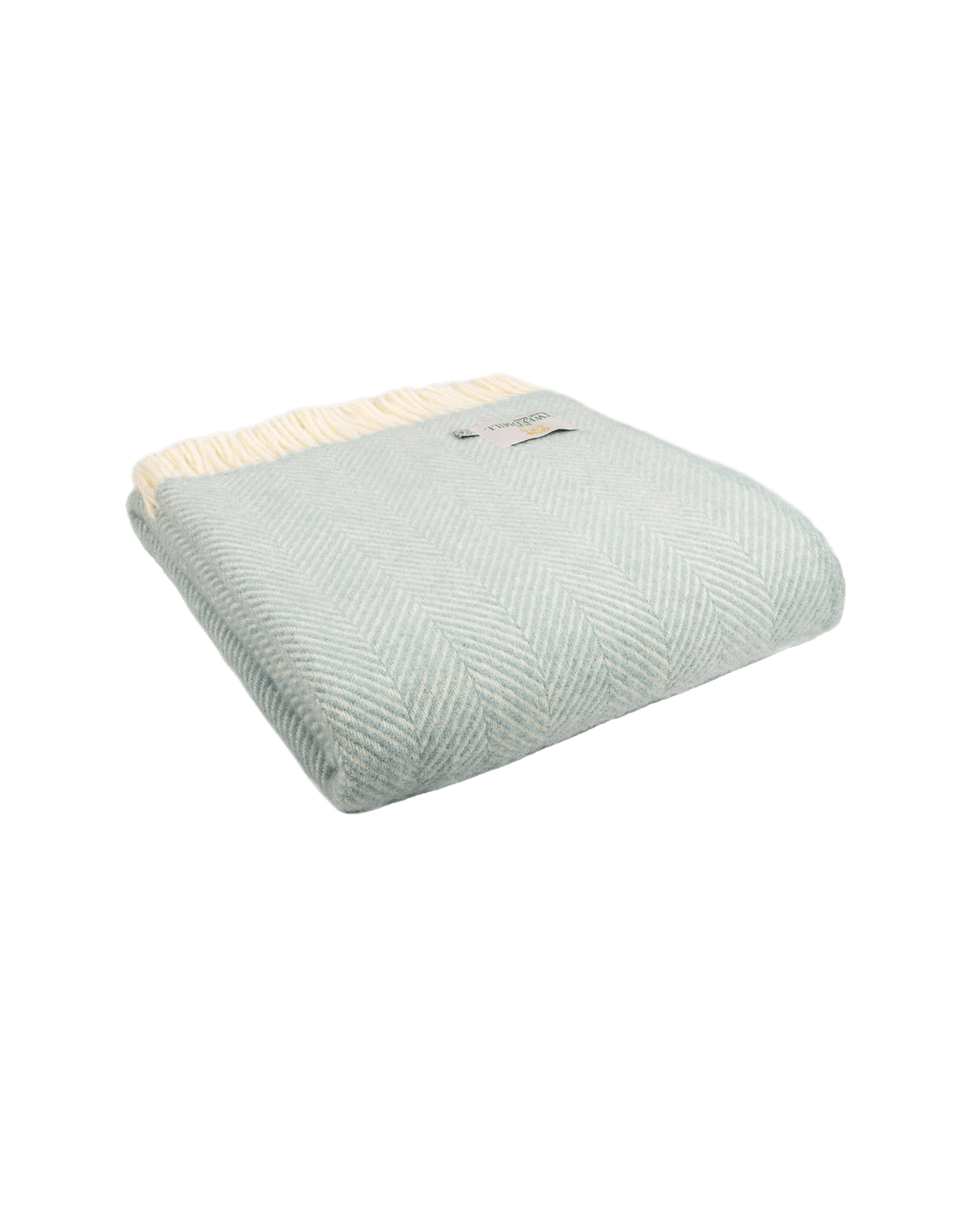 Duck Egg Blue Pure Scottish Wool Throw - Faire Living