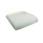 Duck Egg Blue Pure Scottish Wool Throw - Faire Living
