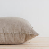 24x24 Belgian Linen Pillow in Sand