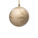 Gold Snowflake Paper Mâché Ornament
