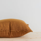 24x24 Belgian Linen Pillow in Tobacco