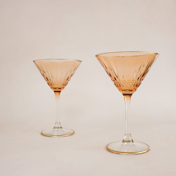 Amber Turkish Glass Martini Set
