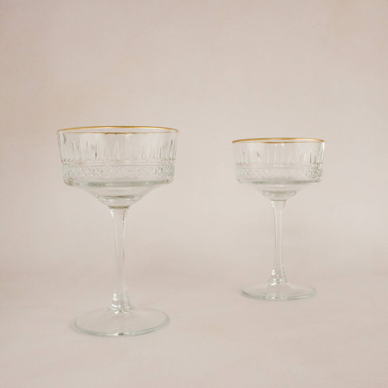 Clear Turkish Glass Coupe Set