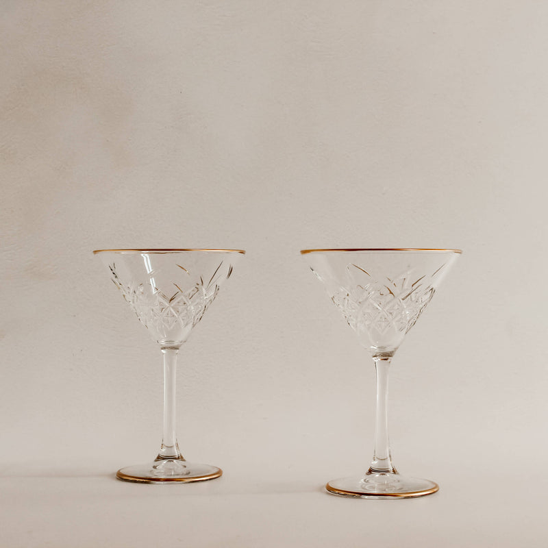 Clear Turkish Glass Martini Set