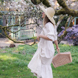 Somerset Hand Woven Wicker Picnic Basket