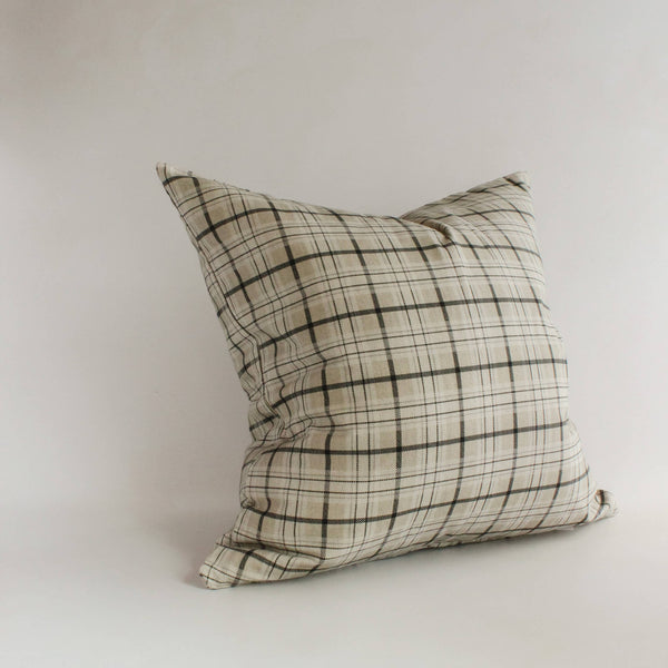 Harrison Plaid Organic Cotton Cushion Cover 22"