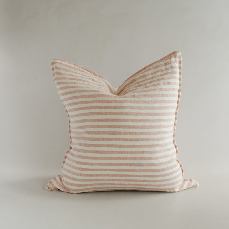 Linen Cushion Cover Rose Ticking 20x20