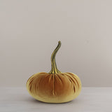 Handmade Velvet Pumpkins in Gold
