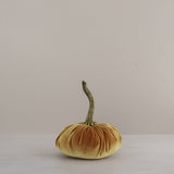 Handmade Velvet Pumpkins in Gold
