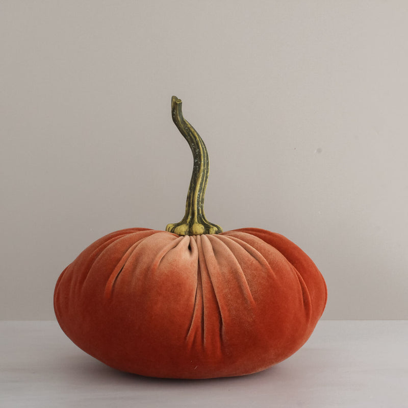 Handmade Velvet Pumpkins in Harvest