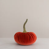 Handmade Velvet Pumpkins in Rust