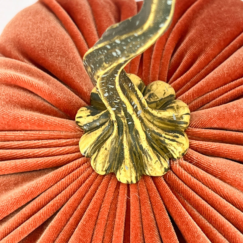 Handmade Velvet Pumpkins in Harvest