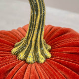 Handmade Velvet Pumpkins in Rust