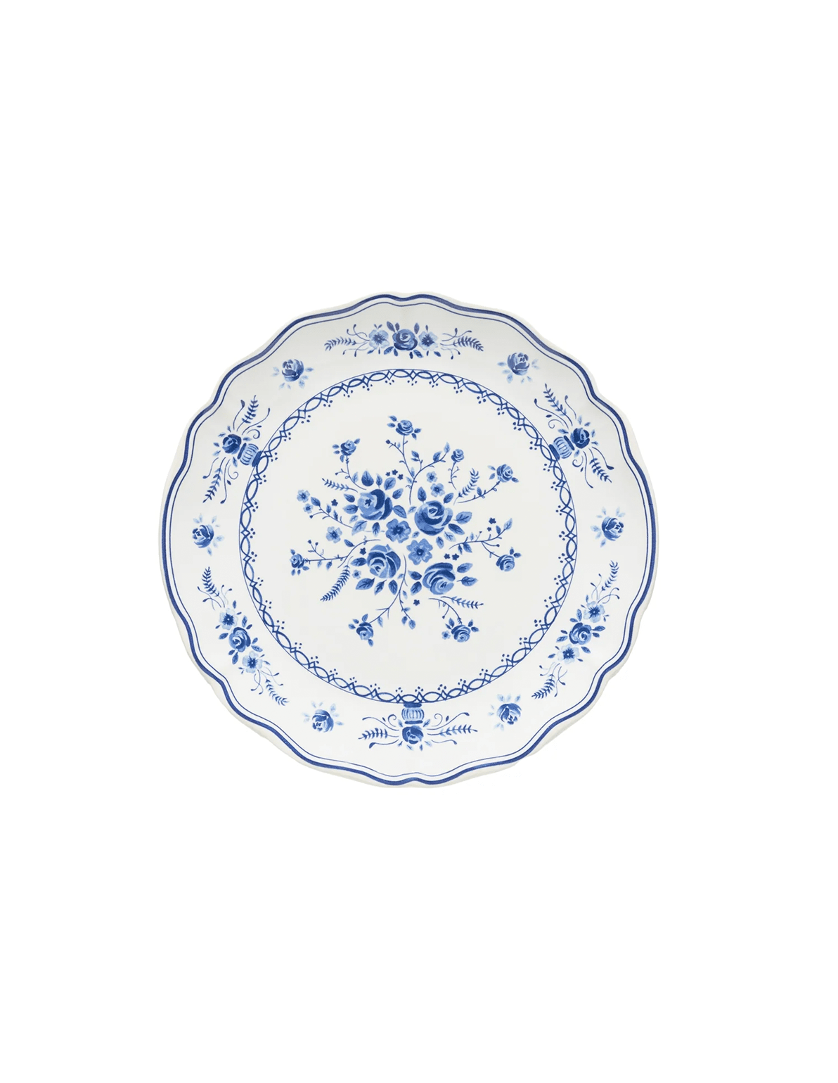 Filet Blue Floral Salad Plate - Faire Living