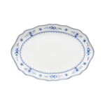 Filet Medium Blue Floral Oval Platter - Faire Living