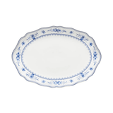 Filet Medium Blue Floral Oval Platter - Faire Living