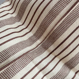 20" Chocolate Stripe Handwoven Cotton Cushion Cover