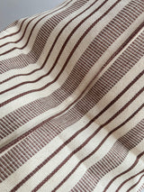 20" Chocolate Stripe Handwoven Cotton Cushion Cover