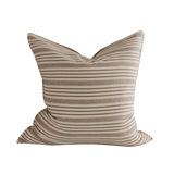20" Chocolate Stripe Handwoven Cotton Cushion
