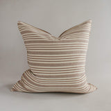 20" Chocolate Stripe Handwoven Cotton Cushion Cover