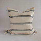 20" Blue Stripe I Handwoven Cotton Cushion Cover