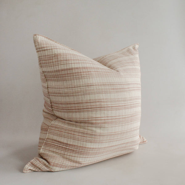 20" Rose Stripe Handwoven Cotton Cushion Cover